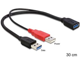 Delock Kabel USB 3.0 AMx2->AF 30cm