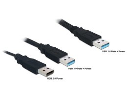 Delock Kabel USB 3.0 AM(M)+Power AM(M)->AM(M) 60cm