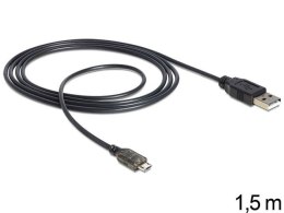 Delock Kabel USB Micro AM-MBM5P 1.5m (Wskaźnik ładowania LED)