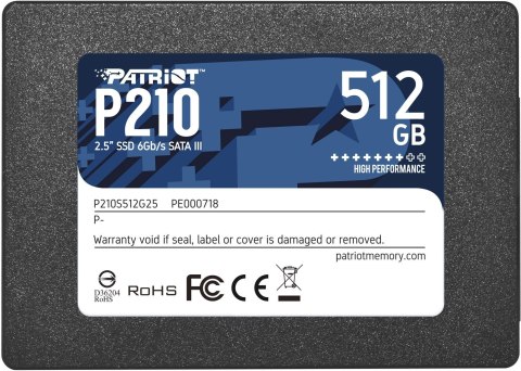 SSD Patriot P210 512GB SATA3 2.5 (WYPRZEDAŻ)