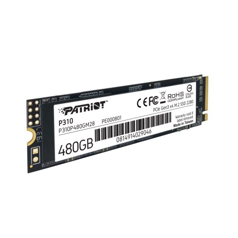 SSD Patriot P310 480GB M.2 2280 PCIe NVMe 4.0 x4 TLC (WYPRZEDAŻ)