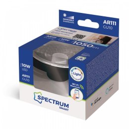 SPECTRUM SMART *ZAROWKA SMART TUYA WIFI AR111 10W CZARNA CCT+DIM