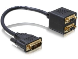 Delock Adapter DVI-I(M)(24+5)->2xVGA(15F)