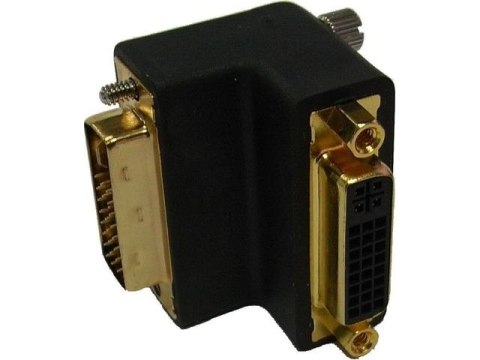 Delock Adapter DVI-I(M)(24+5)->DVI-I(F)(24+5) kątowy