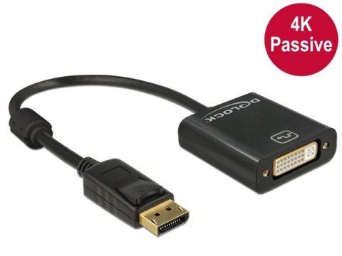 Delock Adapter Displayport 1.2(M)->DVI(F)(24+5) 4K