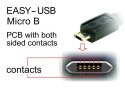 Delock Kabel Micro USB AM-BM Dual Easy-USB 1m Biały