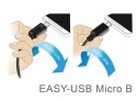 Delock Kabel Micro USB AM-BM Dual Easy-USB 1m Biały