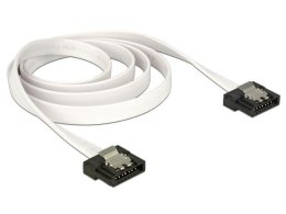 Delock Kabel SATA 6Gb/s 30cm (metalowe zatrzaski) flexi biały