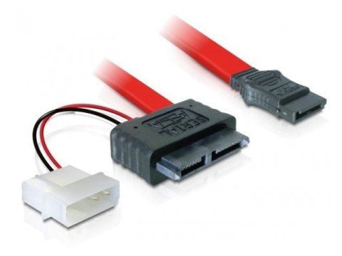 Delock Kabel Sata Data Slimline(F)->Sata 7Pin+2Pin zasilający