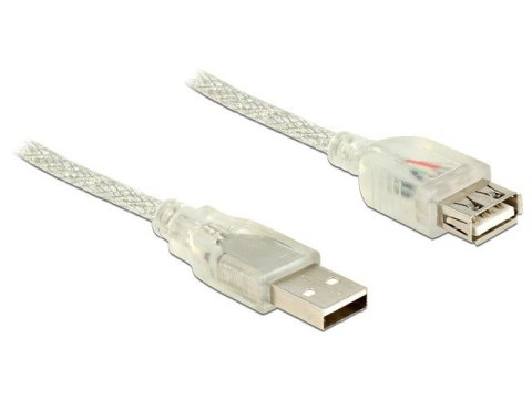 Delock Kabel USB 2.0 AM-AF 5m + Ferryt Przezroczysty