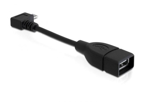 Delock Kabel USB Micro->USB AM(F) OTG (kątowy) 11cm