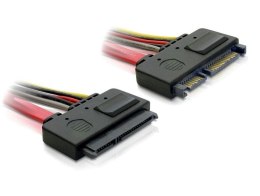 Delock Przedłużacz SATA 7PIN+Zasilanie 15PIN(M/F) 20cm