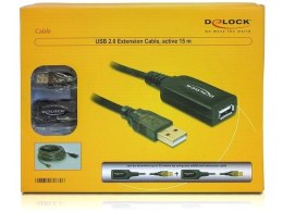 Delock Przedłużacz aktywny USB AM-AF 15M czarny