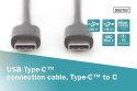 Digitus Kabel połączeniowy USB 2.0 HighSpeed Typ USB C/USB C M/M czarny 1,8m