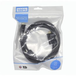 TB Kabel VGA 15M-15M 1.8 m., czarny pozłacany