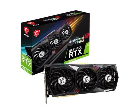 Zestaw karta graficzna MSI GeForce RTX 3080 Ti GAMING X TRIO 12G 12GB + słuchaki, plecak, pluszowy smok i RGB LED