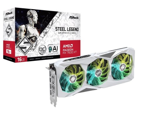 ASRock Karta graficzna Radeon RX 7600 XT STEEL LEGEND 16GB OC 128bit