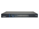 AVIZIO SWITCH NIEZARZĄDZALNY 16 PORTÓW RJ45 POE 1GB/S + 2 PORTY SFP UPLINK 1GB/S (BUDŻET MOCY 150W)