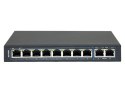 AVIZIO SWITCH NIEZARZĄDZALNY 8 PORTÓW RJ45 POE 1GB/S + 2 PORTY RJ45 UPLINK 1GB/S (BUDŻET MOCY 96W)