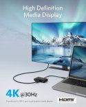 Anker USB-C Hub 3w1 4K HDMI szary