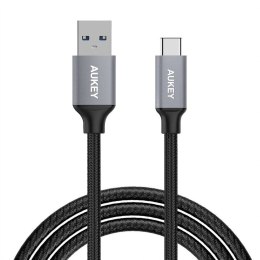 AUKEY CB-CD2 nylonowy kabel Quick Charge USB C-USB 3.0 | 1m | 5 Gbps | 3A | 60W PD | 20V