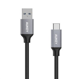 AUKEY CB-CD2 nylonowy kabel Quick Charge USB C-USB 3.0 | 1m | 5 Gbps | 3A | 60W PD | 20V