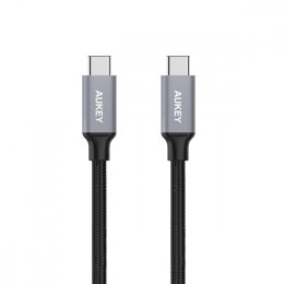 AUKEY CB-CD5 nylonowy kabel Quick Charge USB C - USB C | 1m | 5 Gbps | 3A | 60W PD | 20V