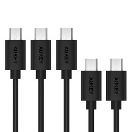 AUKEY CB-D5 zestaw 5 szt. szybkich kabli Quick Charge micro USB-USB | 2x0.3m i 2x1m i 1x2m | 480 Mbps