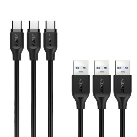 AUKEY Zestaw 3 szt. kabli Quick Charge USB C-USB 3.0 | 3 x 1m CB-CMD3