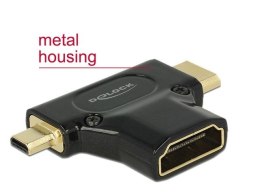 Delock Adapter HDMI-A(F)->HDMI -C+HDMI-D(M)Ethernet