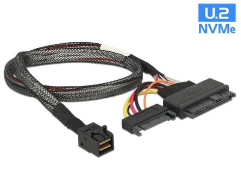 Delock Kabel SAS SFF-8643 -> SAS U.2 SFF-8639 + SATA zasilajcy 50 cm