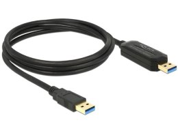 Delock Kabel USB 3.0 Data Link PC Bridge 1.5m AM-AM (obsługa 2 komputerów jedną myszką i klawiaturą)