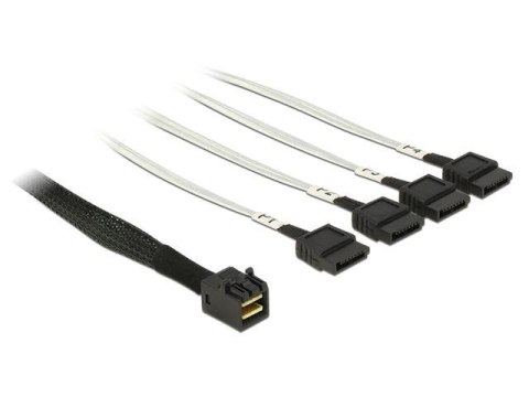 Delock Kabel mini SAS HD SFF-8643 x4 -> 4x SATA 7 pin 1m