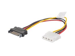 LANBERG Kabel SATA zasilający - Molex M/F 15cm