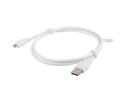 LANBERG Kabel USB 2.0 micro AM-MBM5P 1M biały