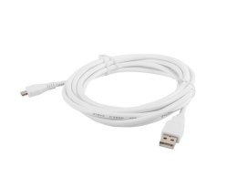 LANBERG Kabel USB 2.0 micro AM-MBM5P 3M biały