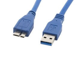 LANBERG Kabel USB 3.0 micro AM-MBM5P 0.5M niebieski