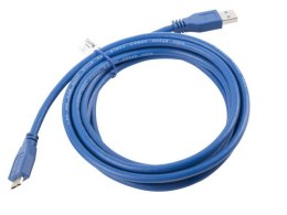 LANBERG Kabel USB 3.0 micro AM-MBM5P 3M niebieski