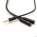 TB Kabel 3,5mm Mini Jack - 2x 3,5mm Mini Jack M/F adapter 30cm