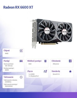 AFOX Karta graficzna - Radeon RX 6600XT 8GB GDDR6