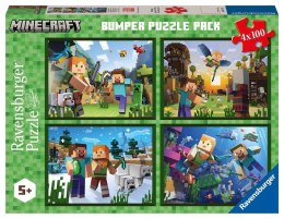 Ravensburger Polska Puzzle 4x100 elementów Minecraft