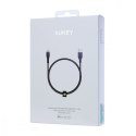 AUKEY CB-AL2 Black nylonowy kabel Quick Charge Lightning-USB | 2m | certyfikat MFi Apple