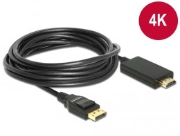 Delock Kabel DisplayPort v1.2A - HDMI M/M 4K 5M czarny Premium