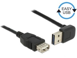 Delock Kabel USB AM-AF 2.0 0.5m kątowy góra/dół Easy-USB Czarny