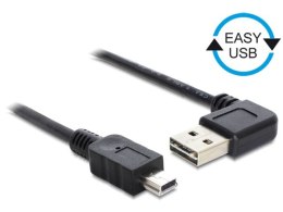 Delock Kabel USB mini AM-BM 2.0 0.5m czarny kątowy lewo/prawo Easy-USB