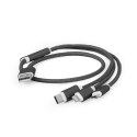 Gembird Kabel USB 3w1 do ładowania/1m/czarny