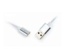 Gembird Kabel USB magnetyczny 3w1/1m/srebrny