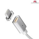 Maclean Kabel USB Type-C magnetyczny srebrny MCE178