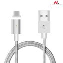 Maclean Kabel USB Type-C magnetyczny srebrny MCE178