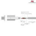 Maclean Kabel USB Type-C magnetyczny srebrny MCE178